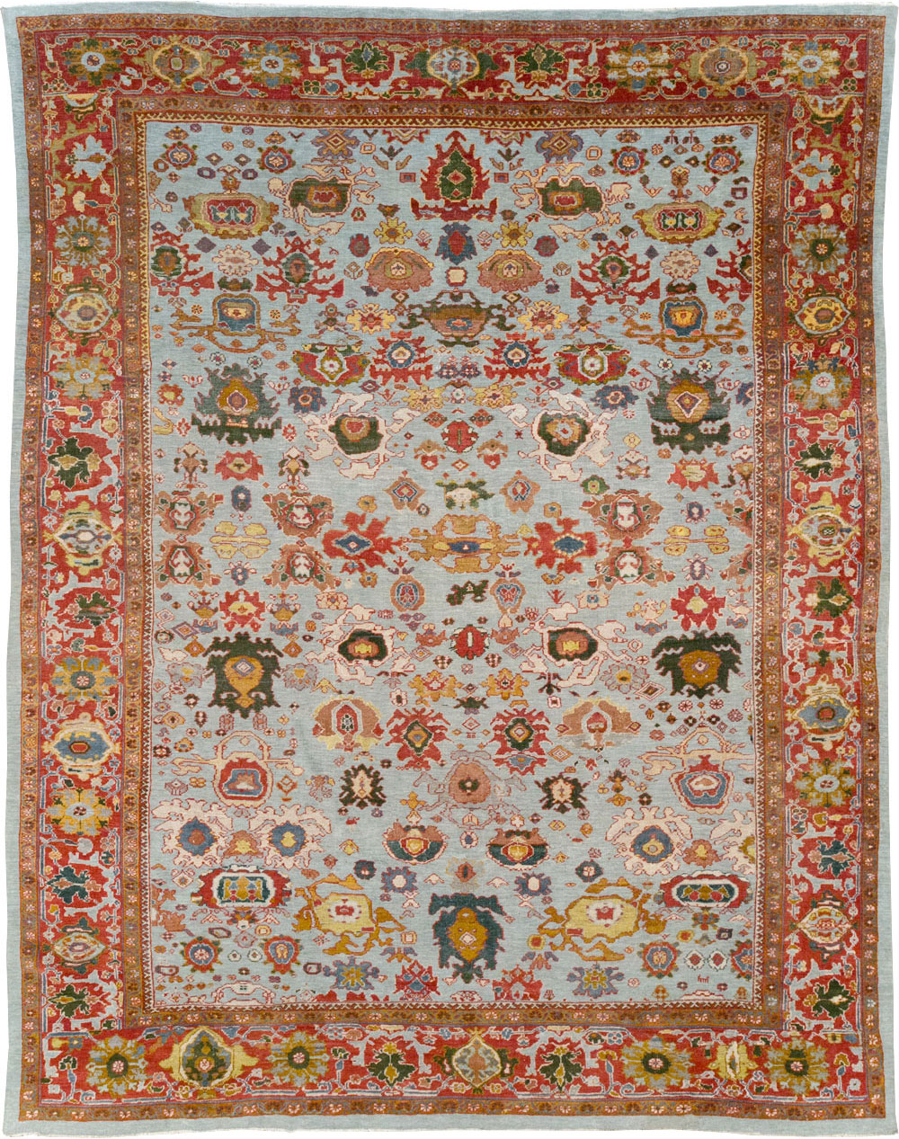 Antique Persian Mahal Large Room Size Carpet, No.31748 - Galerie Shabab