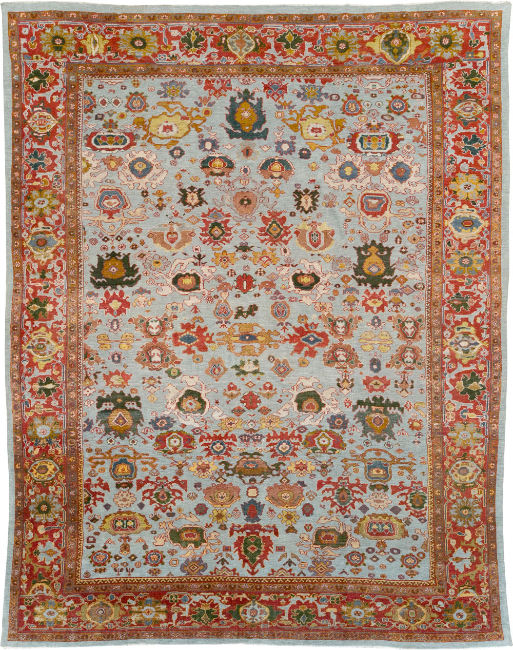 Antique Persian Mahal Large Room Size Carpet, No.31748 - Galerie Shabab