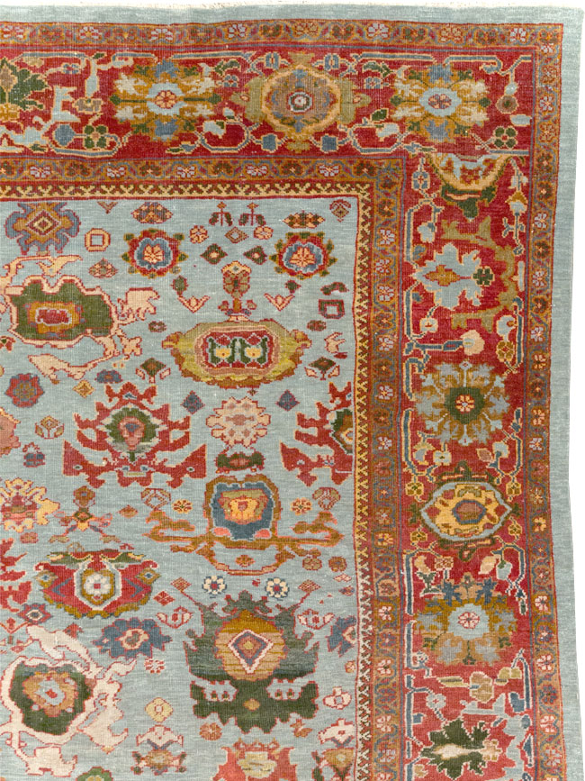 Antique Persian Mahal Large Room Size Carpet, No.31748 - Galerie Shabab