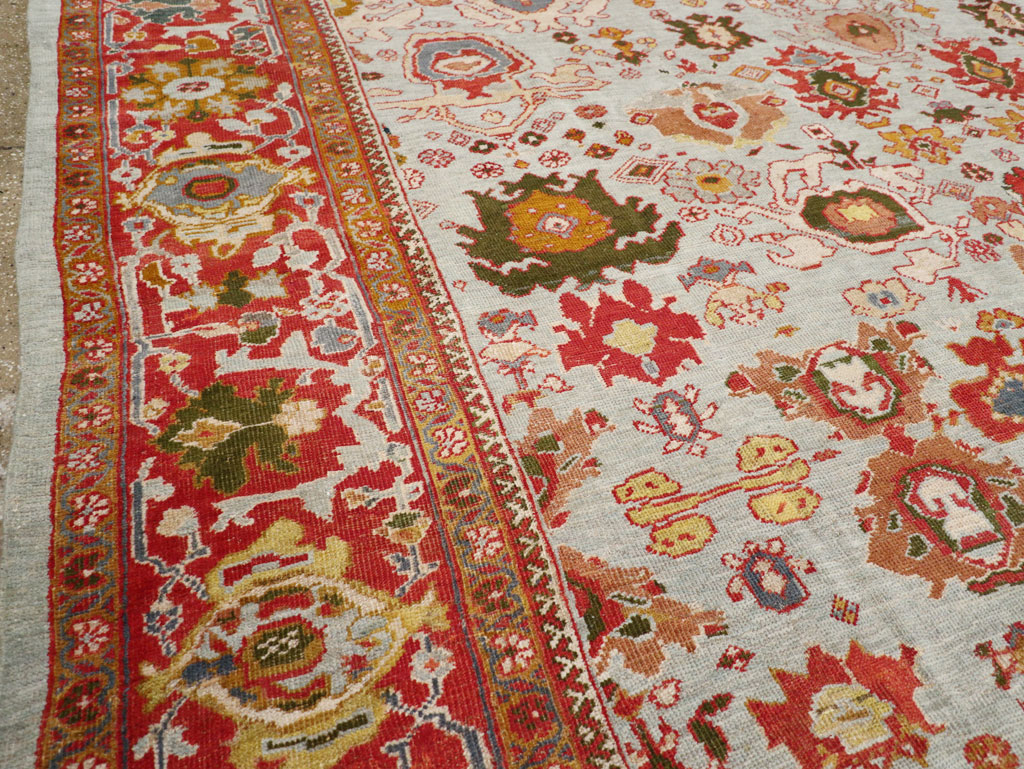 Antique Persian Mahal Large Room Size Carpet, No.31748 - Galerie Shabab