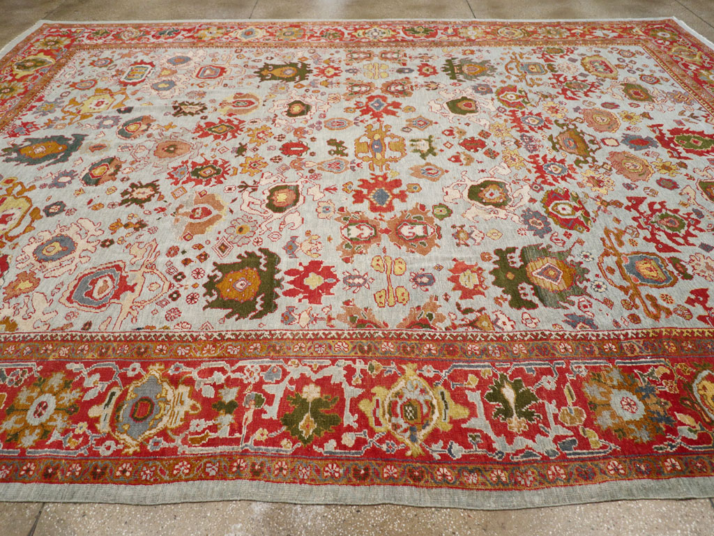 Antique Persian Mahal Large Room Size Carpet, No.31748 - Galerie Shabab