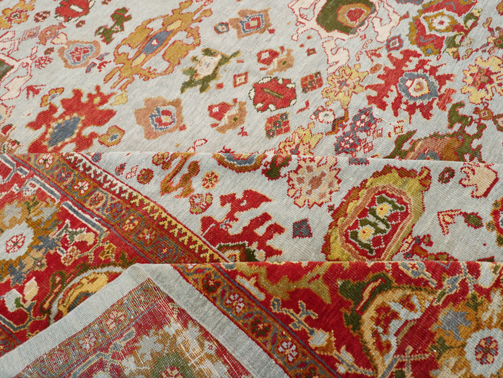 Antique Persian Mahal Large Room Size Carpet, No.31748 - Galerie Shabab