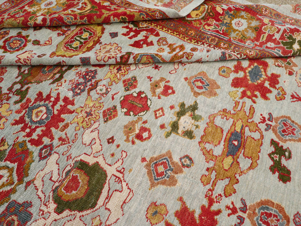 Antique Persian Mahal Large Room Size Carpet, No.31748 - Galerie Shabab