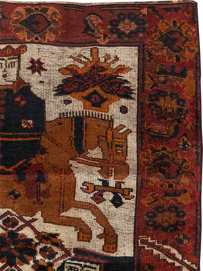 Vintage Persian Bakhtiari Rug, No.31753 - Galerie Shabab