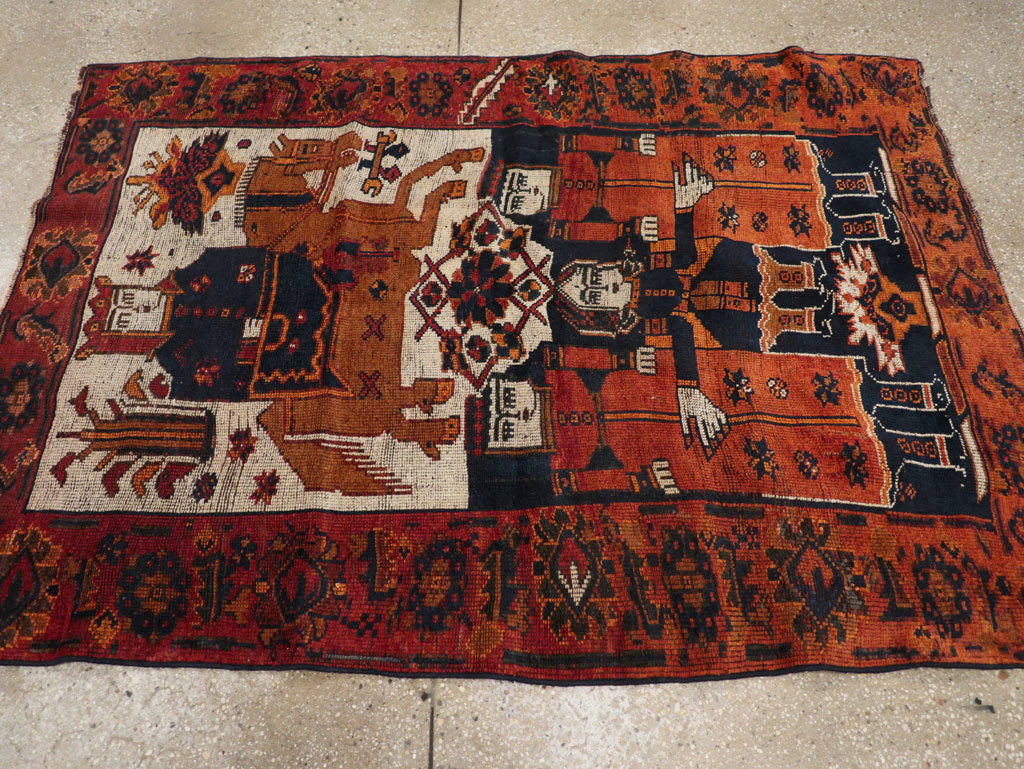 Vintage Persian Bakhtiari Rug, No.31753 - Galerie Shabab