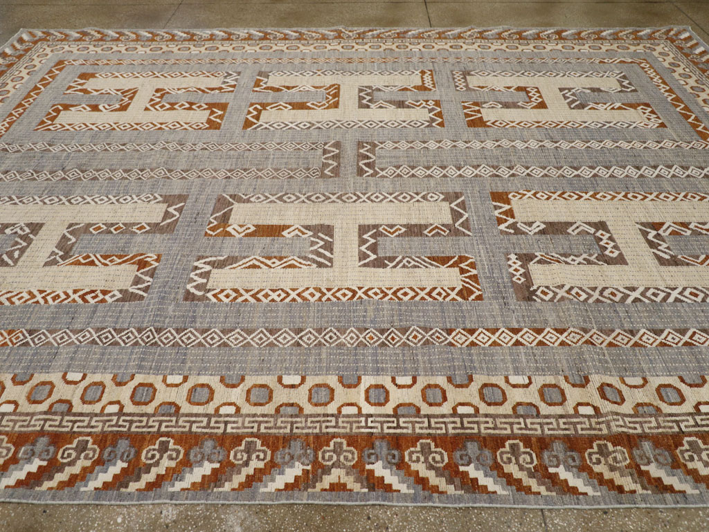 African Tuareg Inspired Modern East Turkestan Khotan Room Size Carpet, No.31762 - Galerie Shabab