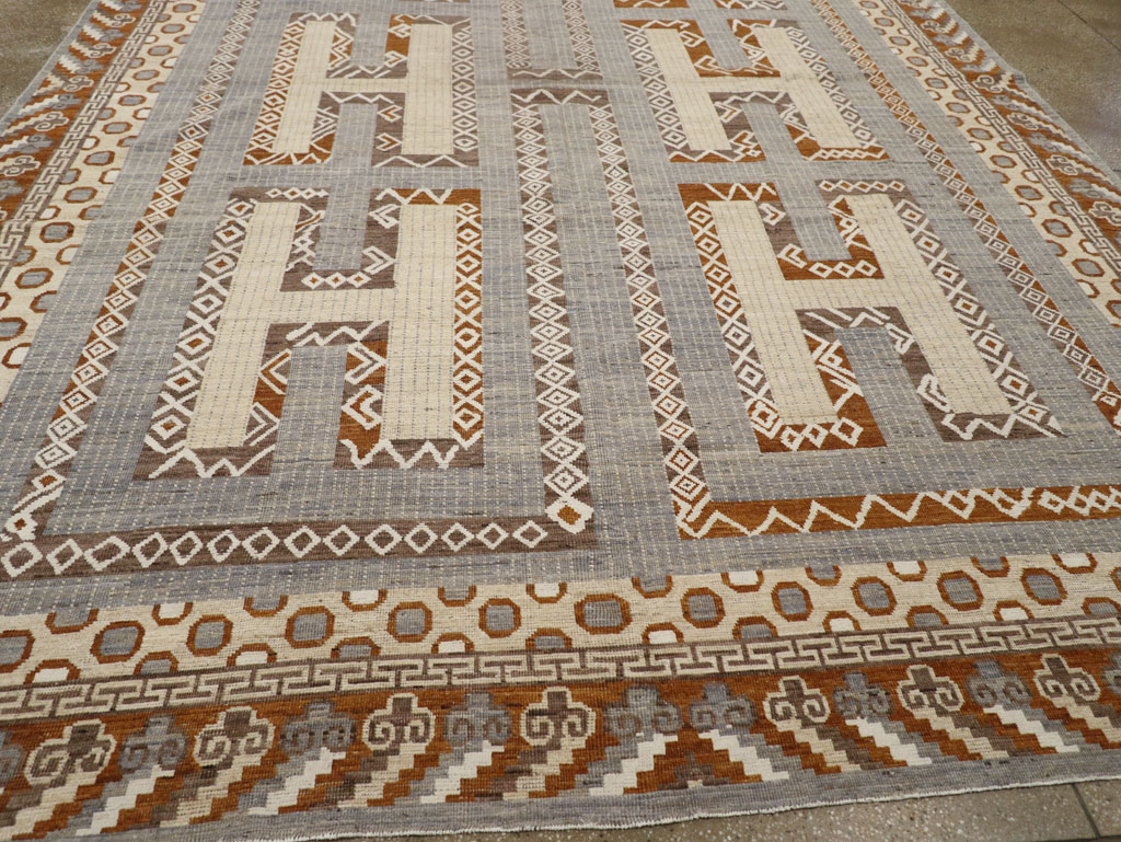 African Tuareg Inspired Modern East Turkestan Khotan Room Size Carpet, No.31762 - Galerie Shabab