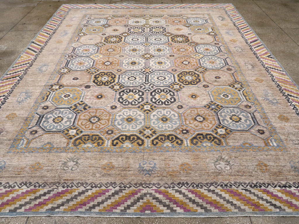 Modern East Turkestan Khotan Room Size Carpet, No.31763 - Galerie Shabab