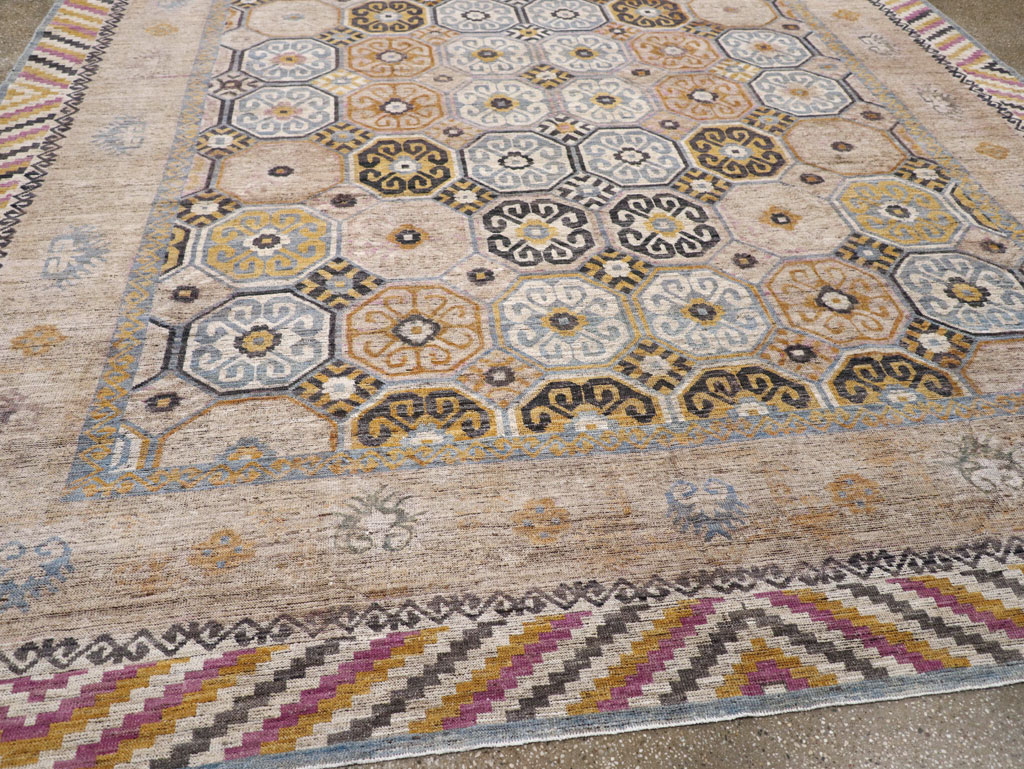 Modern East Turkestan Khotan Room Size Carpet, No.31763 - Galerie Shabab