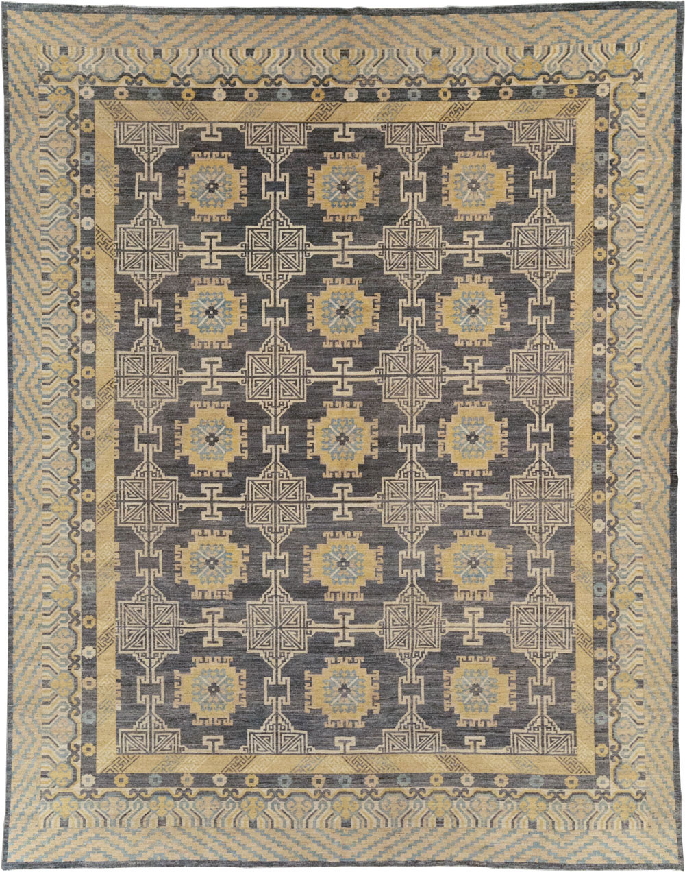 Modern East Turkestan Khotan Room Size Carpet, No.31767 - Galerie Shabab