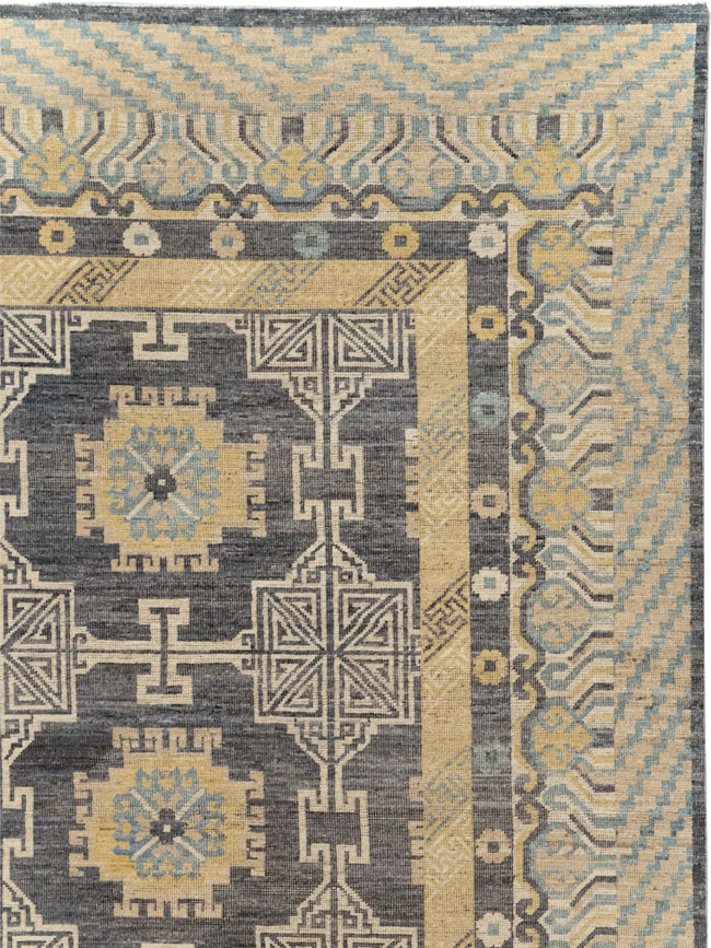 Modern East Turkestan Khotan Room Size Carpet, No.31767 - Galerie Shabab