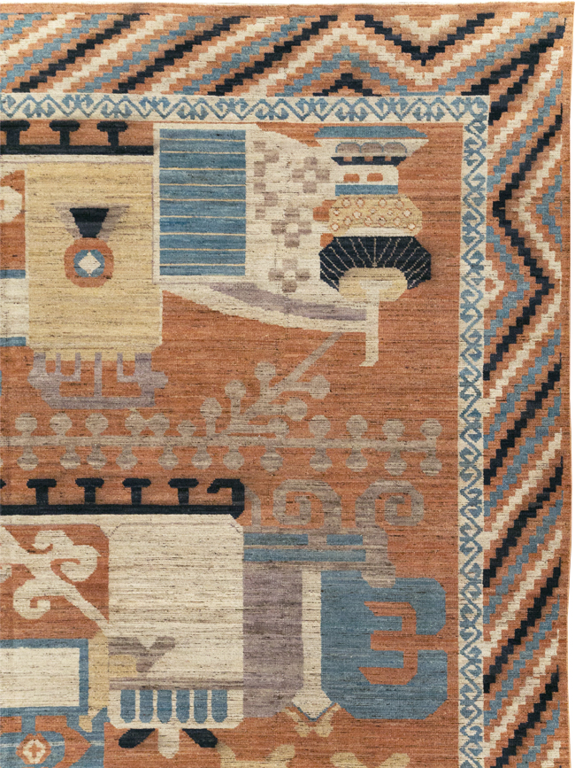 Modern East Turkestan Khotan Room Size Carpet, No.31768 - Galerie Shabab