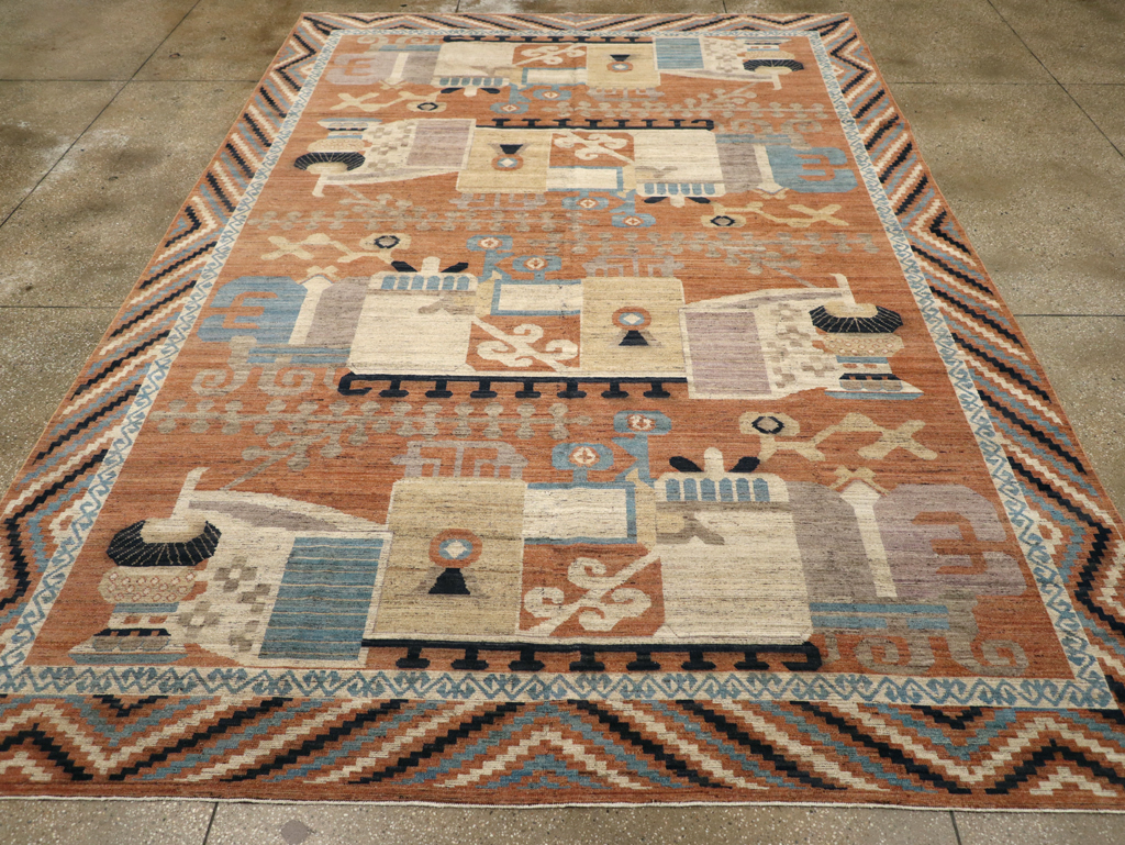 Modern East Turkestan Khotan Room Size Carpet, No.31768 - Galerie Shabab