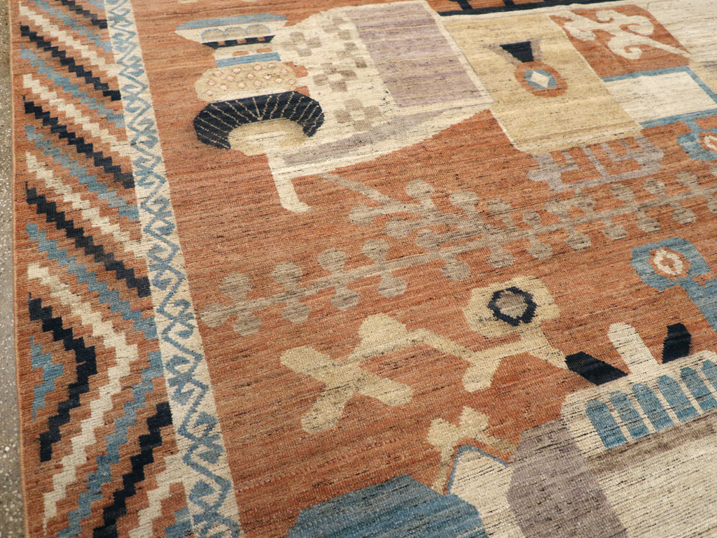 Modern East Turkestan Khotan Room Size Carpet, No.31768 - Galerie Shabab