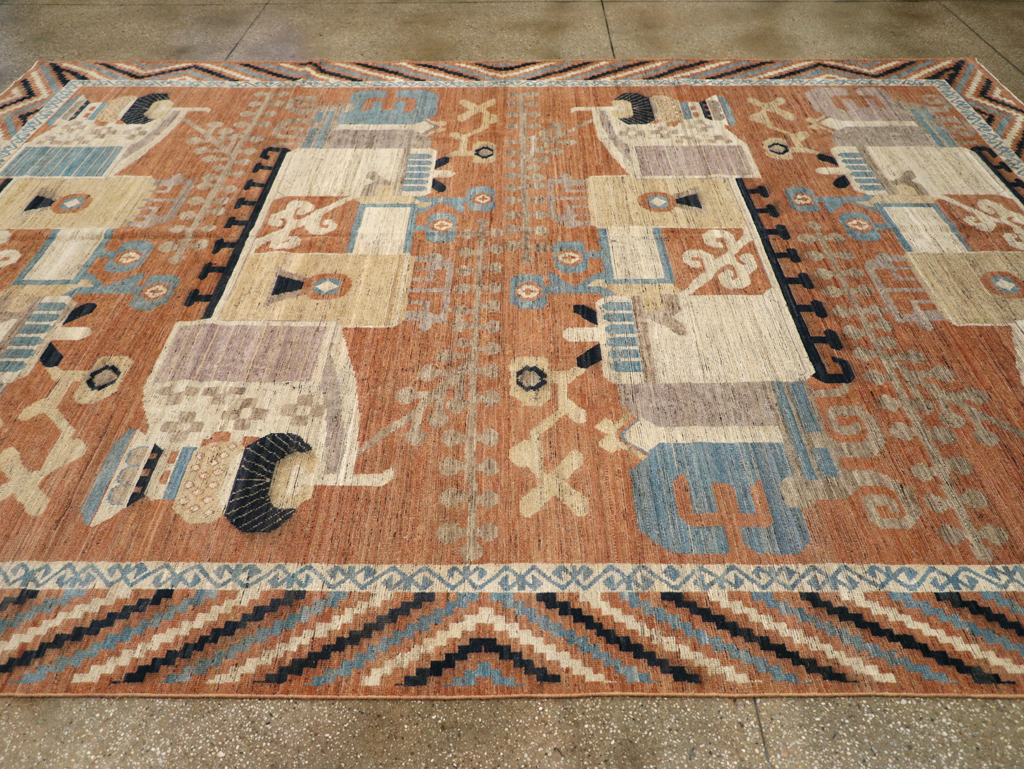 Modern East Turkestan Khotan Room Size Carpet, No.31768 - Galerie Shabab