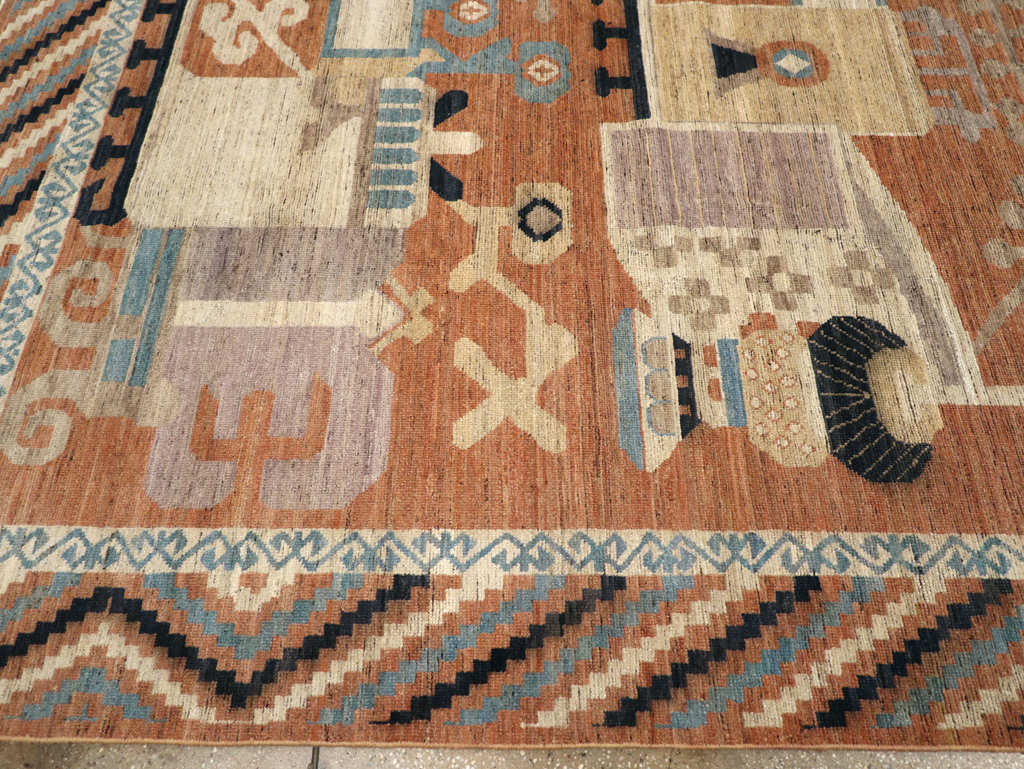 Modern East Turkestan Khotan Room Size Carpet, No.31768 - Galerie Shabab