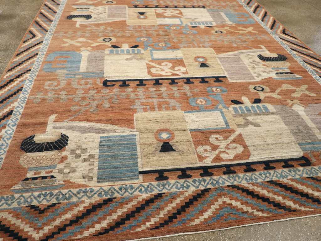 Modern East Turkestan Khotan Room Size Carpet, No.31768 - Galerie Shabab