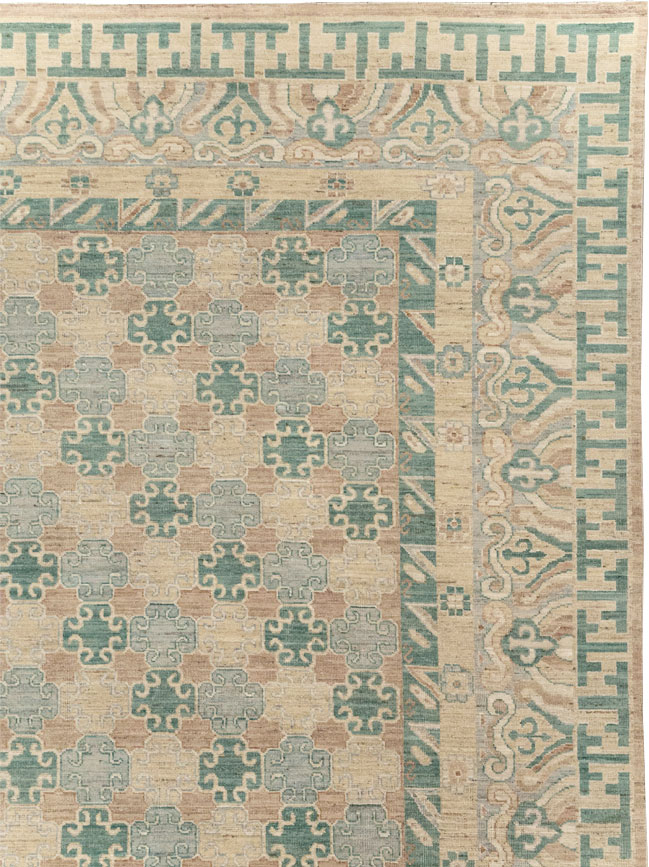 Modern East Turkestan Khotan Large Room Size Carpet, No.31769 - Galerie Shabab