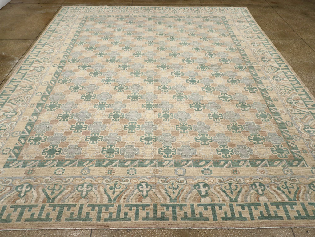 Modern East Turkestan Khotan Large Room Size Carpet, No.31769 - Galerie Shabab
