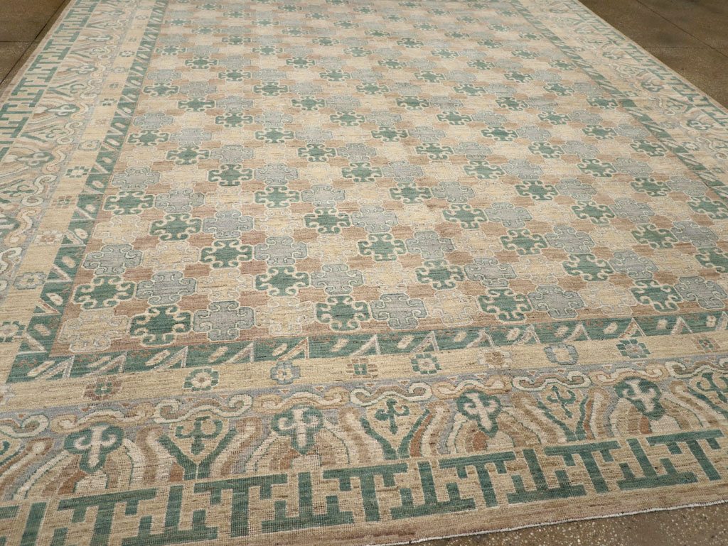 Modern East Turkestan Khotan Large Room Size Carpet, No.31769 - Galerie Shabab