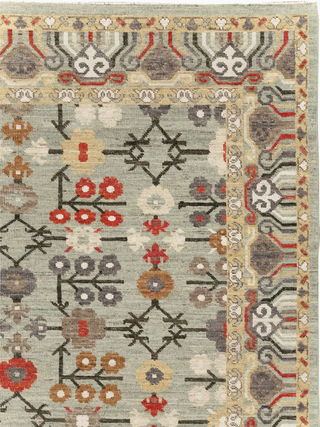 Modern East Turkestan Khotan Small Room Size Carpet, No.31772 - Galerie Shabab