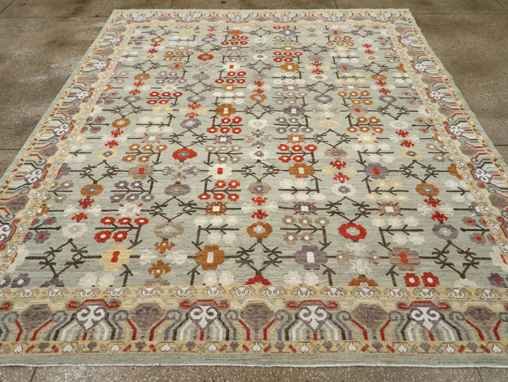 Modern East Turkestan Khotan Small Room Size Carpet, No.31772 - Galerie Shabab