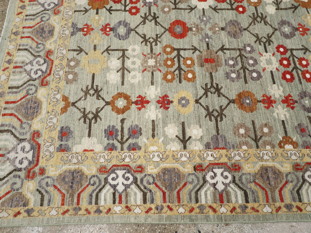 Modern East Turkestan Khotan Small Room Size Carpet, No.31772 - Galerie Shabab