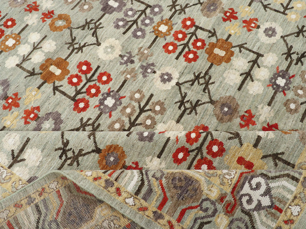 Modern East Turkestan Khotan Small Room Size Carpet, No.31772 - Galerie Shabab