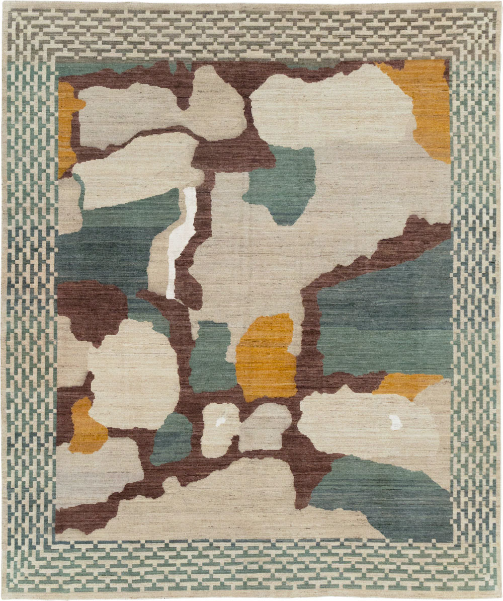 Modern East Turkestan Khotan Small Room Size Carpet, No.31773 - Galerie Shabab