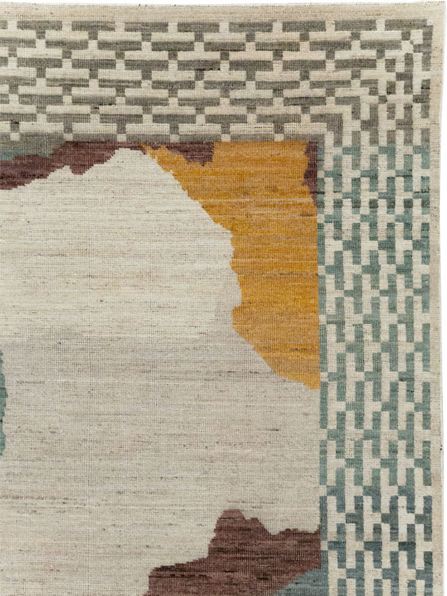 Modern East Turkestan Khotan Small Room Size Carpet, No.31773 - Galerie Shabab