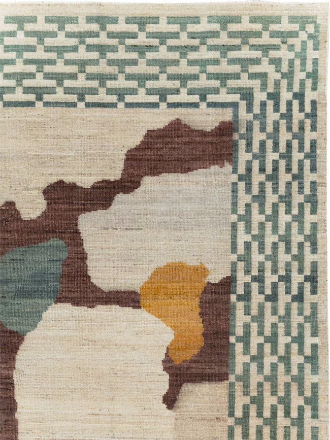 Modern East Turkestan Khotan Small Room Size Carpet, No.31773 - Galerie Shabab