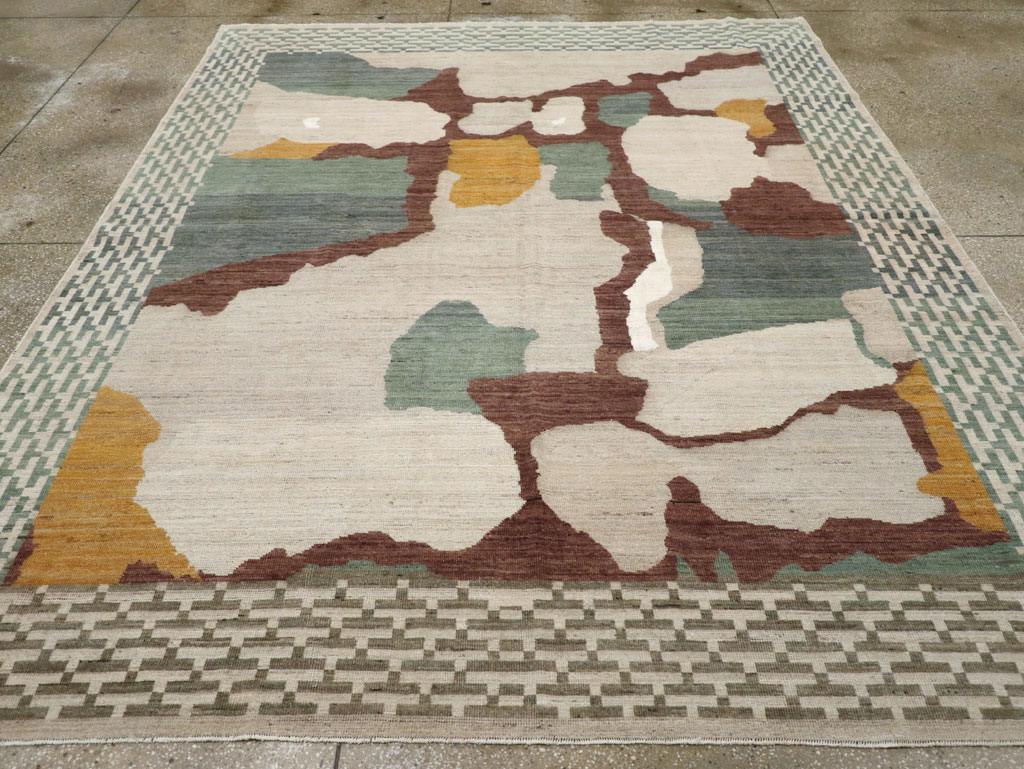 Modern East Turkestan Khotan Small Room Size Carpet, No.31773 - Galerie Shabab