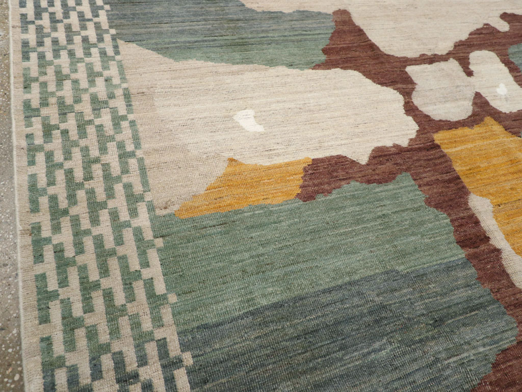 Modern East Turkestan Khotan Small Room Size Carpet, No.31773 - Galerie Shabab