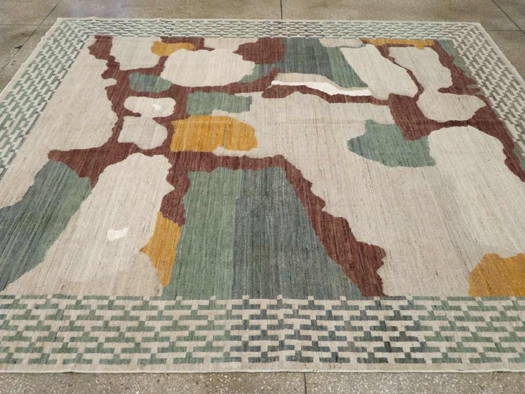 Modern East Turkestan Khotan Small Room Size Carpet, No.31773 - Galerie Shabab