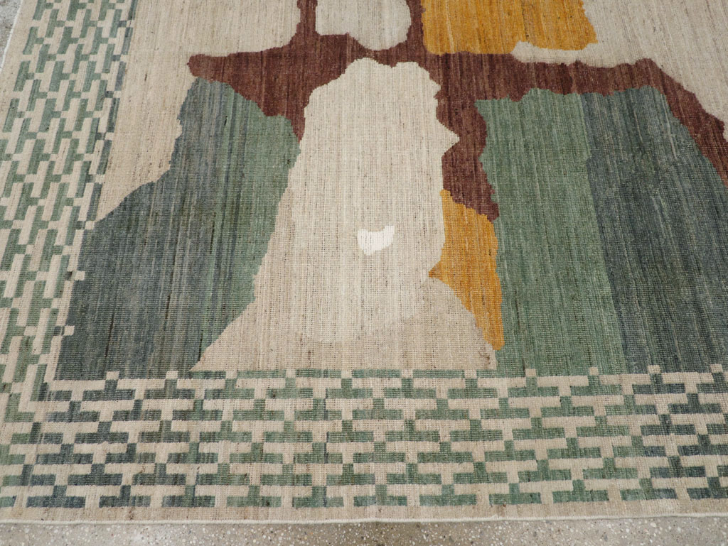 Modern East Turkestan Khotan Small Room Size Carpet, No.31773 - Galerie Shabab