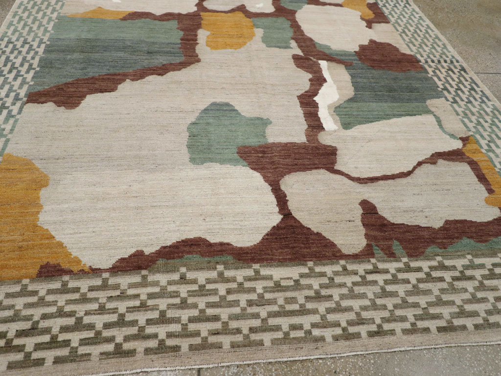 Modern East Turkestan Khotan Small Room Size Carpet, No.31773 - Galerie Shabab