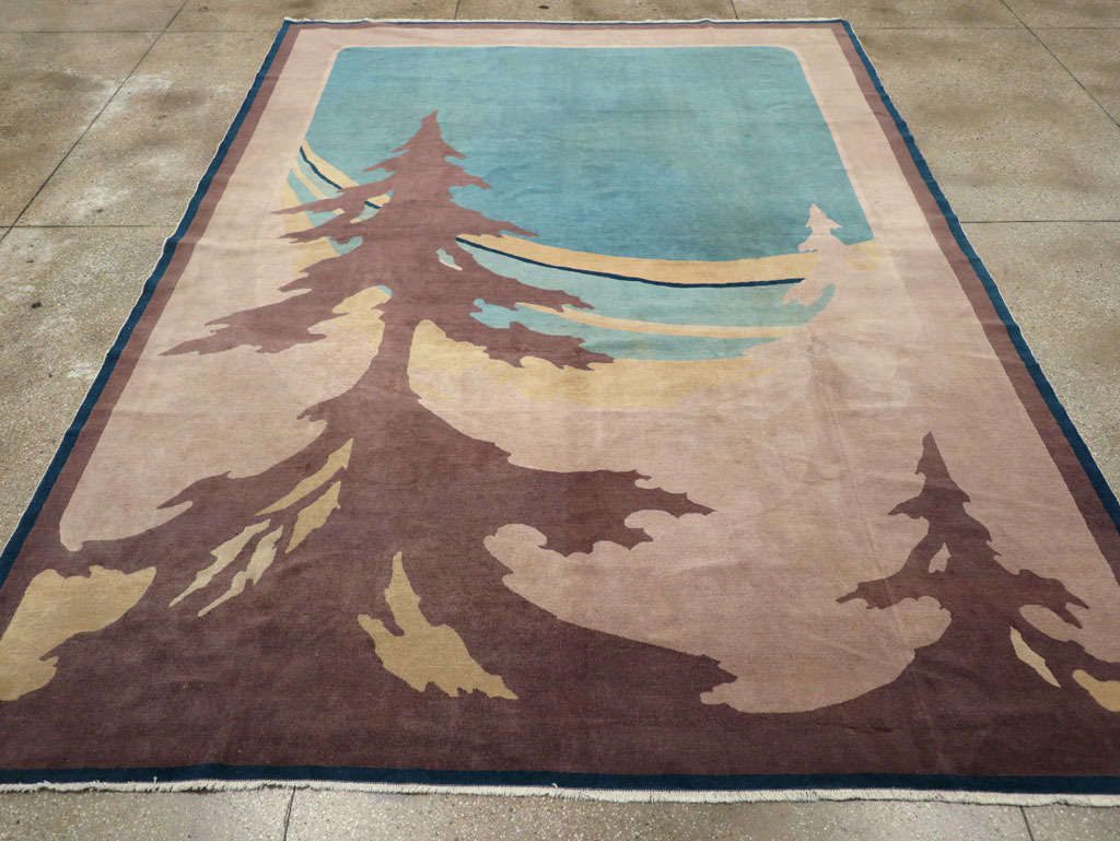 Vintage Chinese Art Deco Room Size Carpet, No.31780 - Galerie Shabab