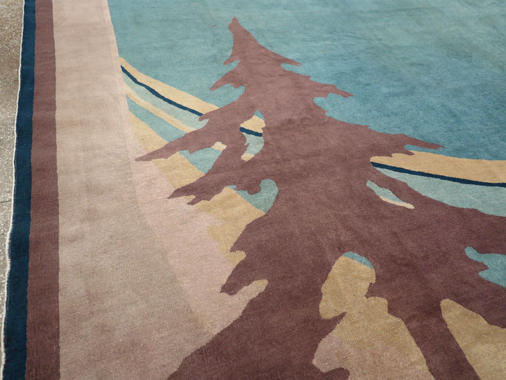 Vintage Chinese Art Deco Room Size Carpet, No.31780 - Galerie Shabab