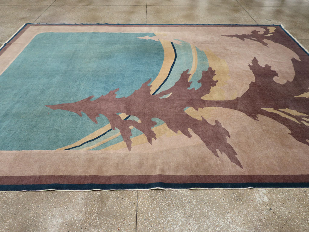 Vintage Chinese Art Deco Room Size Carpet, No.31780 - Galerie Shabab