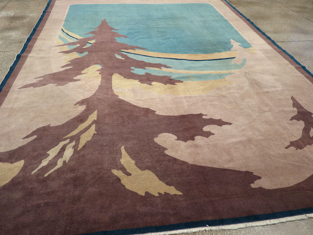 Vintage Chinese Art Deco Room Size Carpet, No.31780 - Galerie Shabab