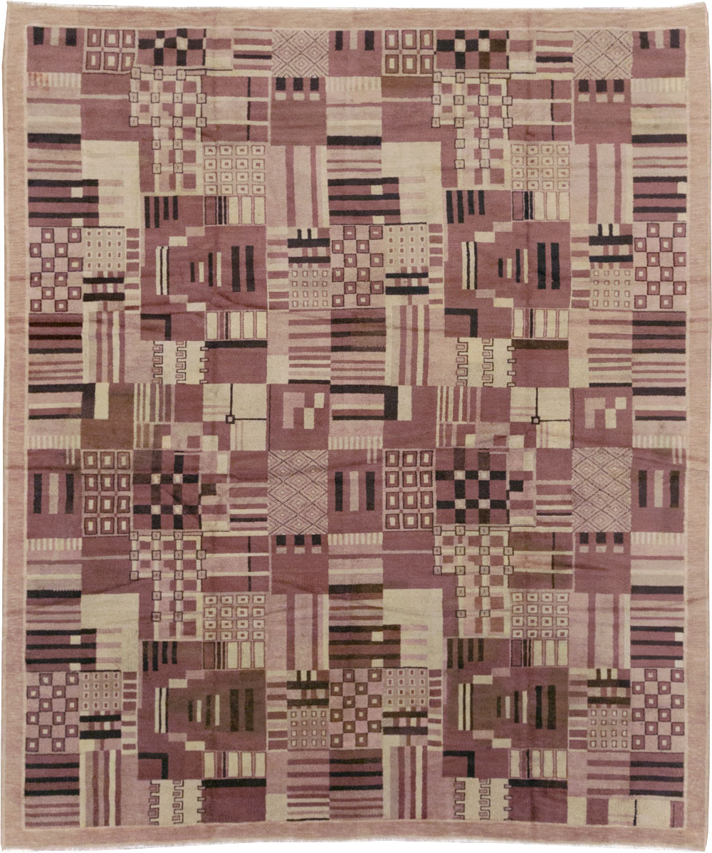 Vintage Indian Art Deco Style Room Size Carpet, No.31792 - Galerie Shabab