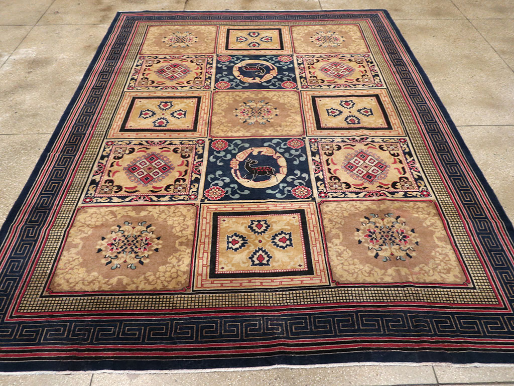 Antique Indian Khotan Room Size Carpet, No.31793 - Galerie Shabab