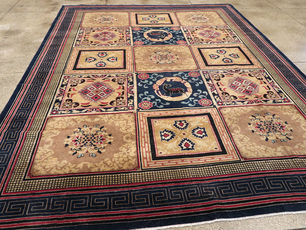 Antique Indian Khotan Room Size Carpet, No.31793 - Galerie Shabab