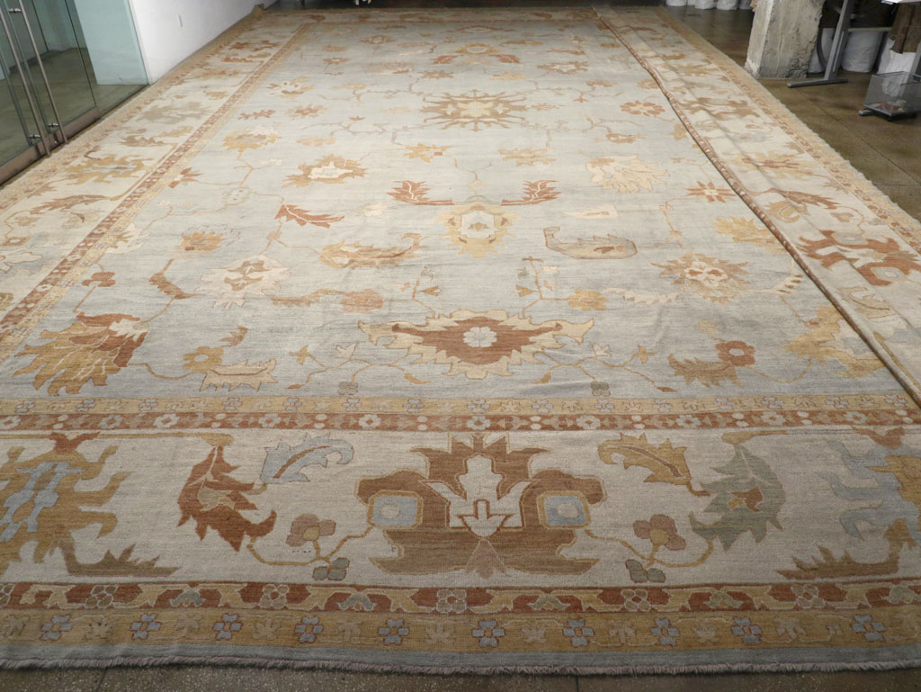 Modern Turkish Oushak Oversize Carpet, No.31795 - Galerie Shabab