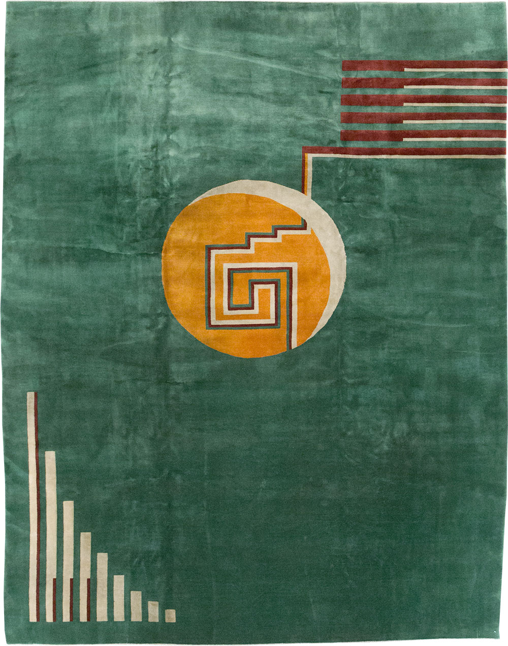 Vintage Chinese Art Deco Room Size Carpet, No.31804 - Galerie Shabab