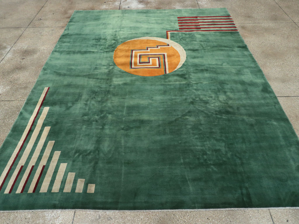 Vintage Chinese Art Deco Room Size Carpet, No.31804 - Galerie Shabab