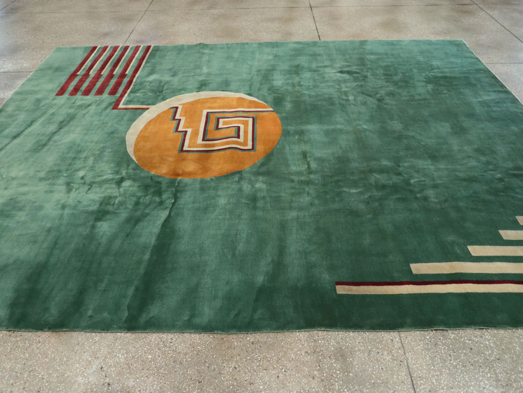Vintage Chinese Art Deco Room Size Carpet, No.31804 - Galerie Shabab