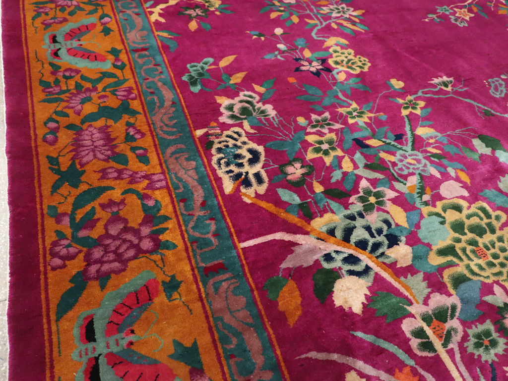 Vintage Chinese Nickles Pictorial Room Size Carpet, No.31805 - Galerie Shabab