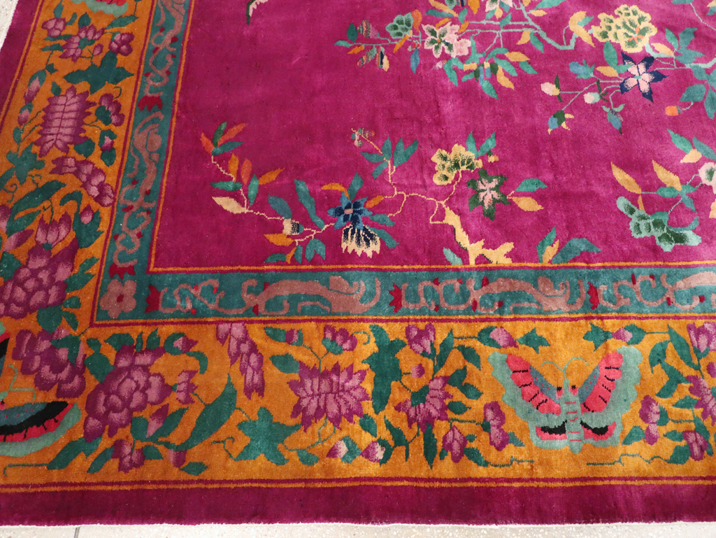 Vintage Chinese Nickles Pictorial Room Size Carpet, No.31805 - Galerie Shabab