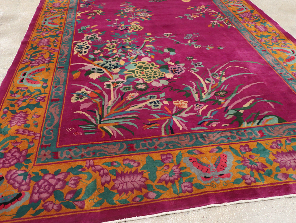 Vintage Chinese Nickles Pictorial Room Size Carpet, No.31805 - Galerie Shabab
